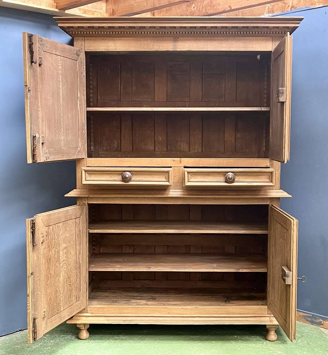 18th-century oak four-door sideboard