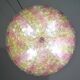 Amazing Pink and Gold Large Size Murano Ceiling Light Flower by Seguso
