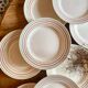 Set of 12 vintage flat plates, Jeannio de Gien model