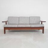 Mid-century sofa in teak, Attrb.to Harry de Groot for Leolux, NL 1960's