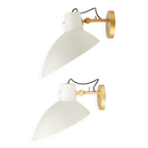 Vittoriano viganó "vv cinquanta" pair of wall lights for astep italy