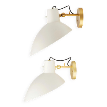 Vittoriano viganó "vv cinquanta" pair of wall lights for astep italy