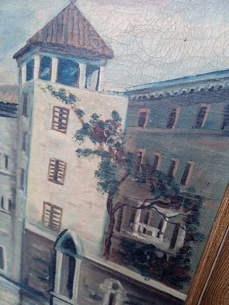 Venetian school view of Venice oil painting on canvas