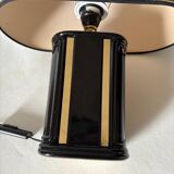 Black ceramic lamp from the 1980s