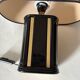 Black ceramic lamp from the 1980s