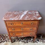 Commode de style transition en marqueterie