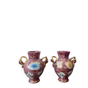 2 vases rose fleuris