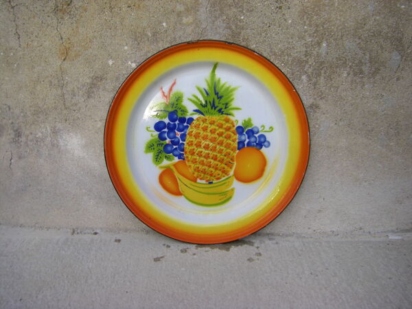 Plat émaillé 50 cm de diamètre