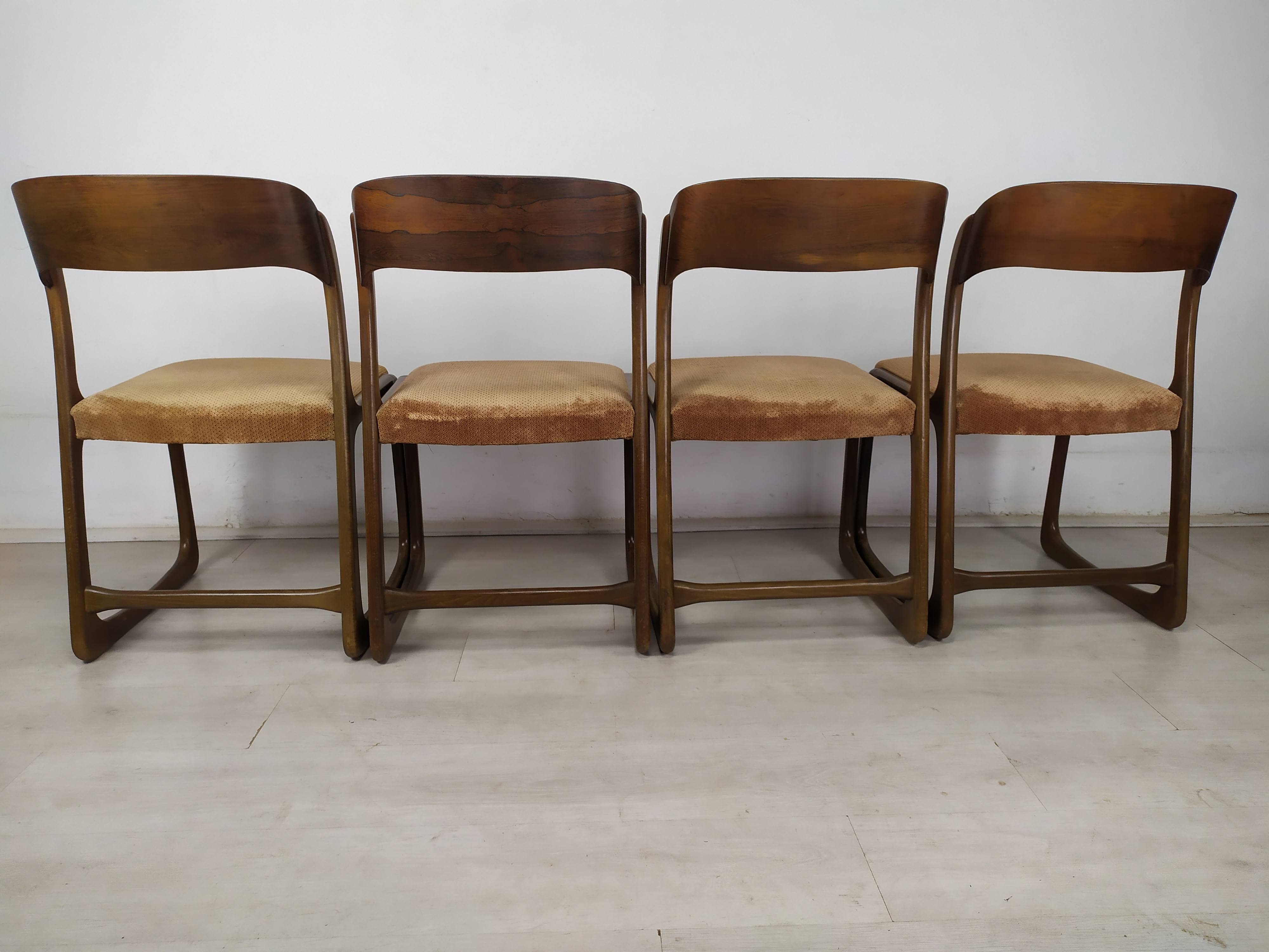 4 baumann sleigh chairs