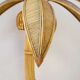 Lampadaire palmier vintage en rotin