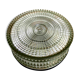 Round ceiling lamp striated glass