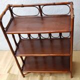 Dark rattan shelf