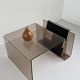 Table d'appoint porte-revues plexiglas fumé