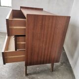 Vintage compass foot chest of drawers