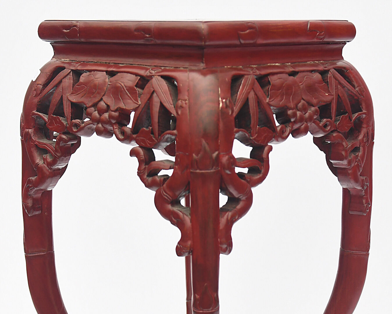 Chinese harness in red lacquered wood