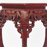 Chinese harness in red lacquered wood