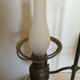 Old lamp opaline and bronze