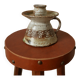 Handheld candle holder in ceramic or vintage soliflore Scandinavian decorative object