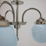 Blue art deco chandelier, 1930s