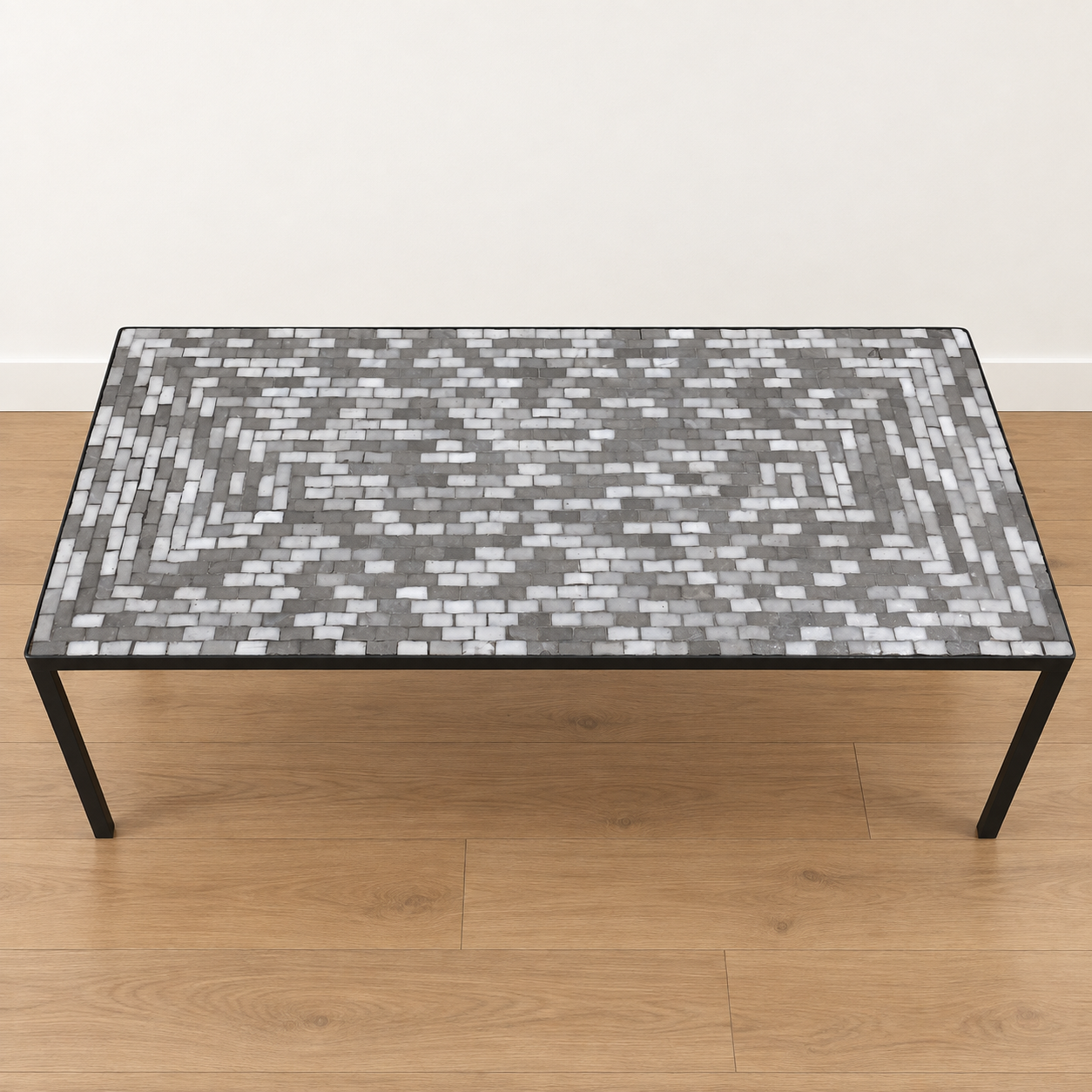 Grey ceramic coffee table