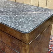 19th century Restoration chest of drawers in mahogany and marble top