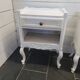 Pair of white patinated Louis XV style bedside tables