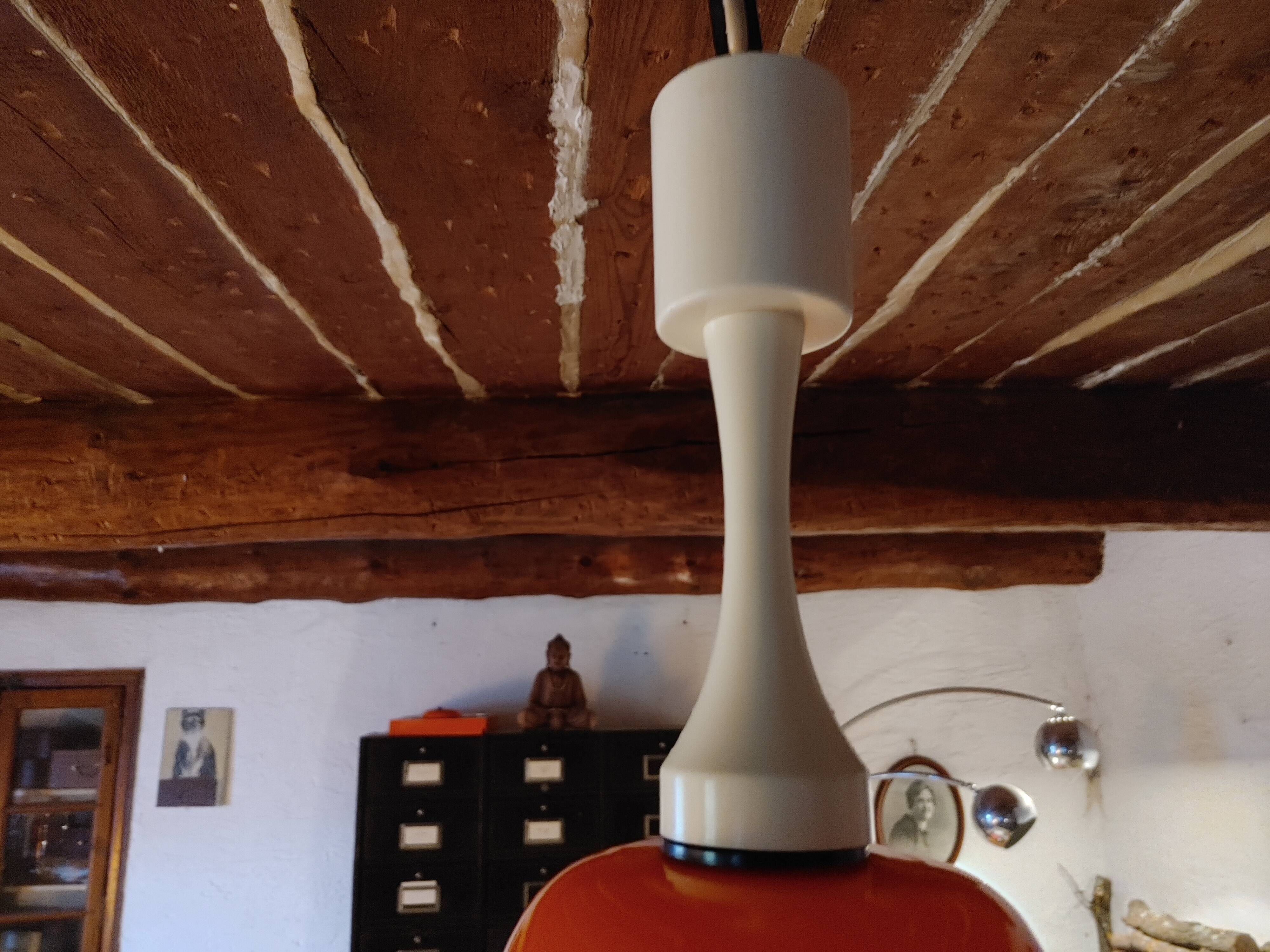 Suspension vintage  70's - opaline orange