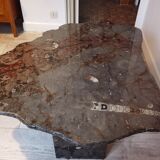 Fossilized coffee table