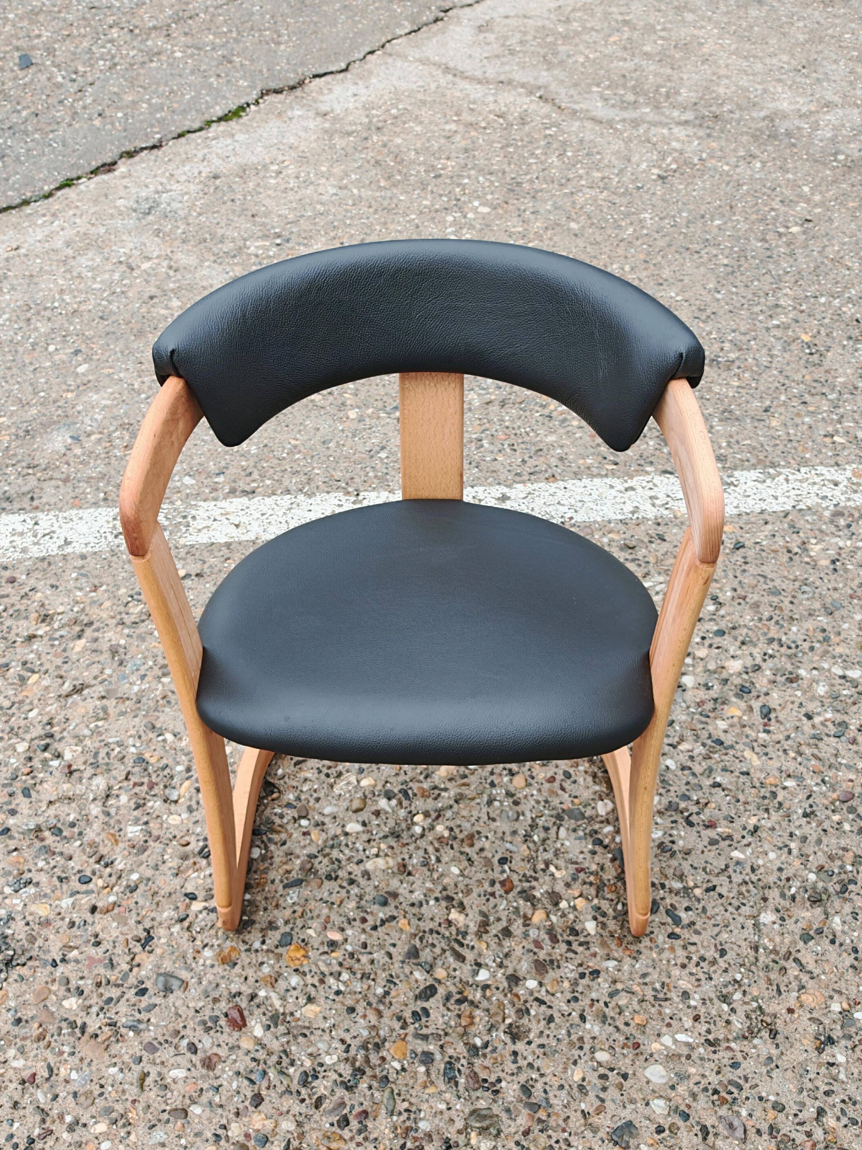 Set 4 chaises salle à manger "Brigitte" milieu du siècle Pozzi et Verga