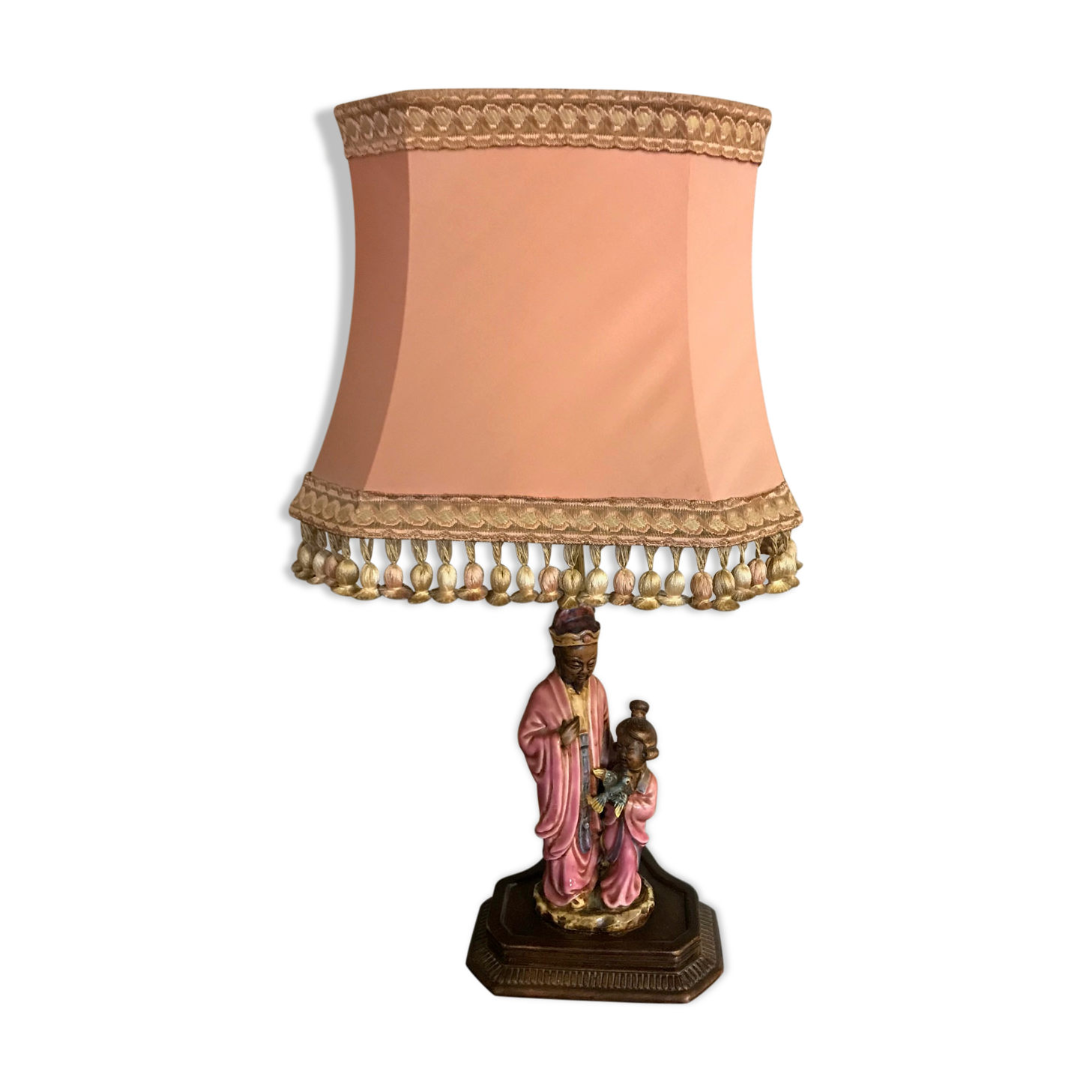 Chinese-inspired porcelain lamp