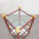 Table d'appoint Régence en laiton et verre miroir, années 1970