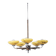 Art Deco Chandelier in Chrome and Beech, Czech, 1920s