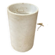Antique vintage polished stone cylinder lamp
