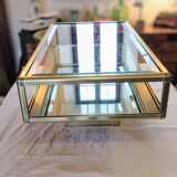 Glass and mirror coffee table, 1970