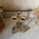 Vintage brass flower chandelier
