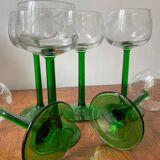 Set of 6 Alsatian white wine glasses