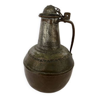 Large Moroccan copper jar