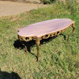Louis XV coffee table in pink marble
