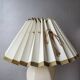 Vintage ceramic table lamp with pleated lampshade 1980