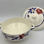 Antique French earthenware soup tureen K & G Lunéville, "Chantal" model