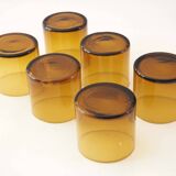 6 verres ambre