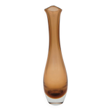 Contemporary amber glass vase