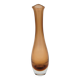 Contemporary amber glass vase