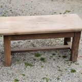 Old brutalist oak farmhouse coffee table