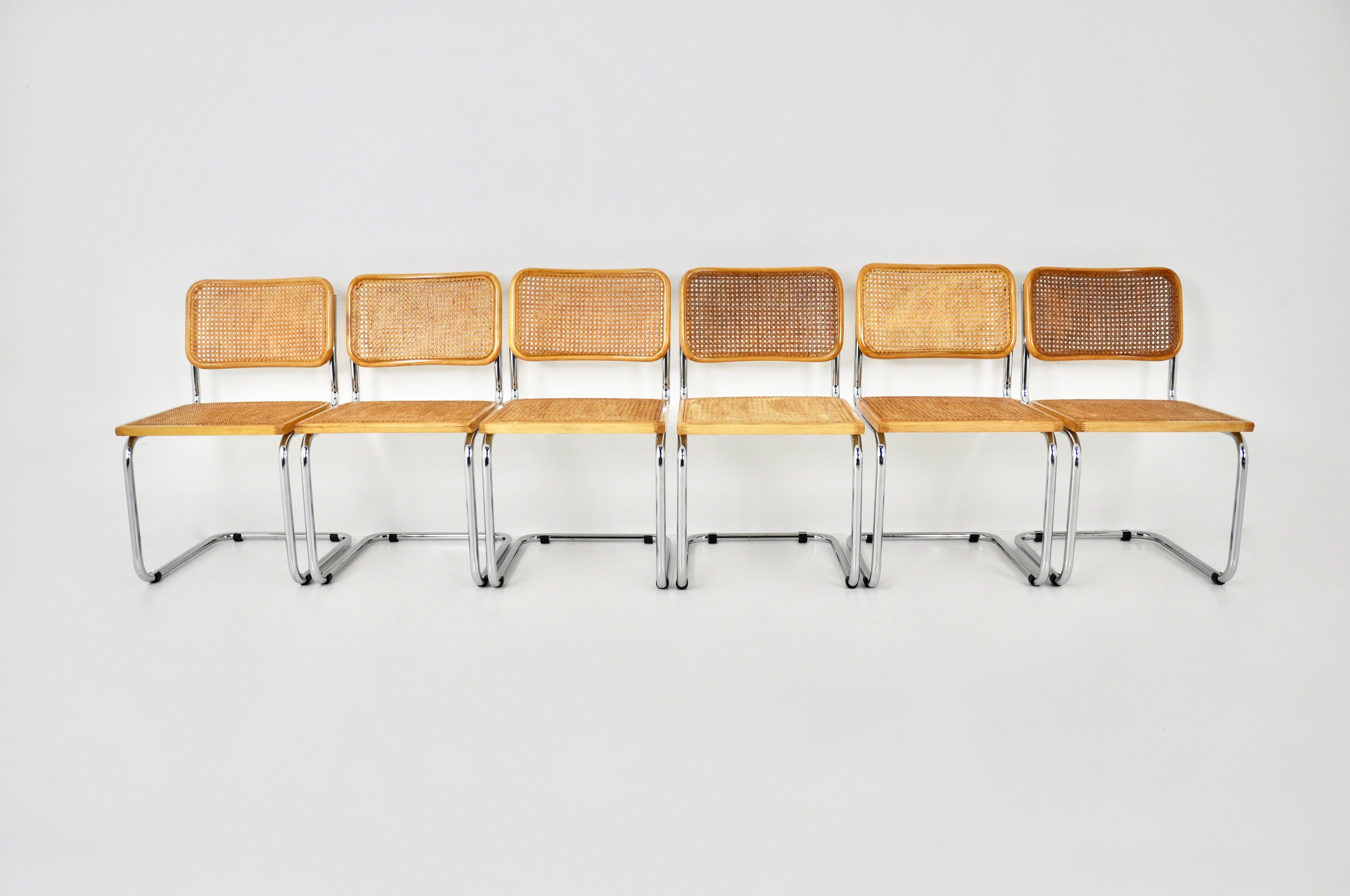 Dining chairs B32 by Marcel Breuer
