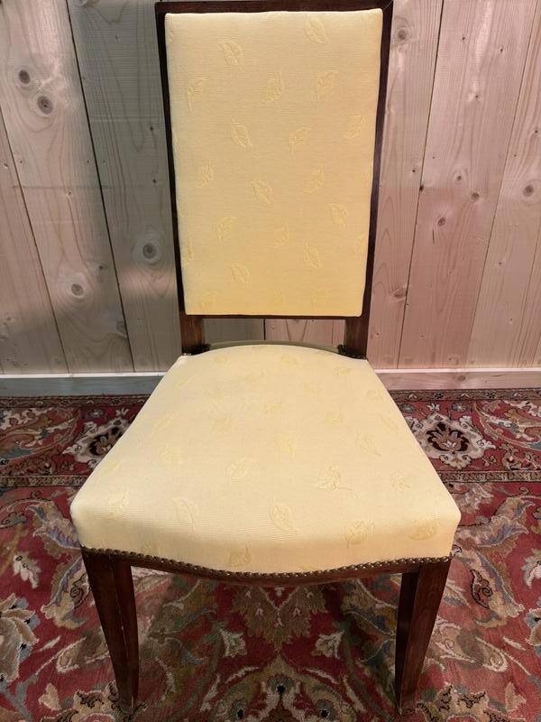 Set of 6 mahogany chairs in the Arbus style