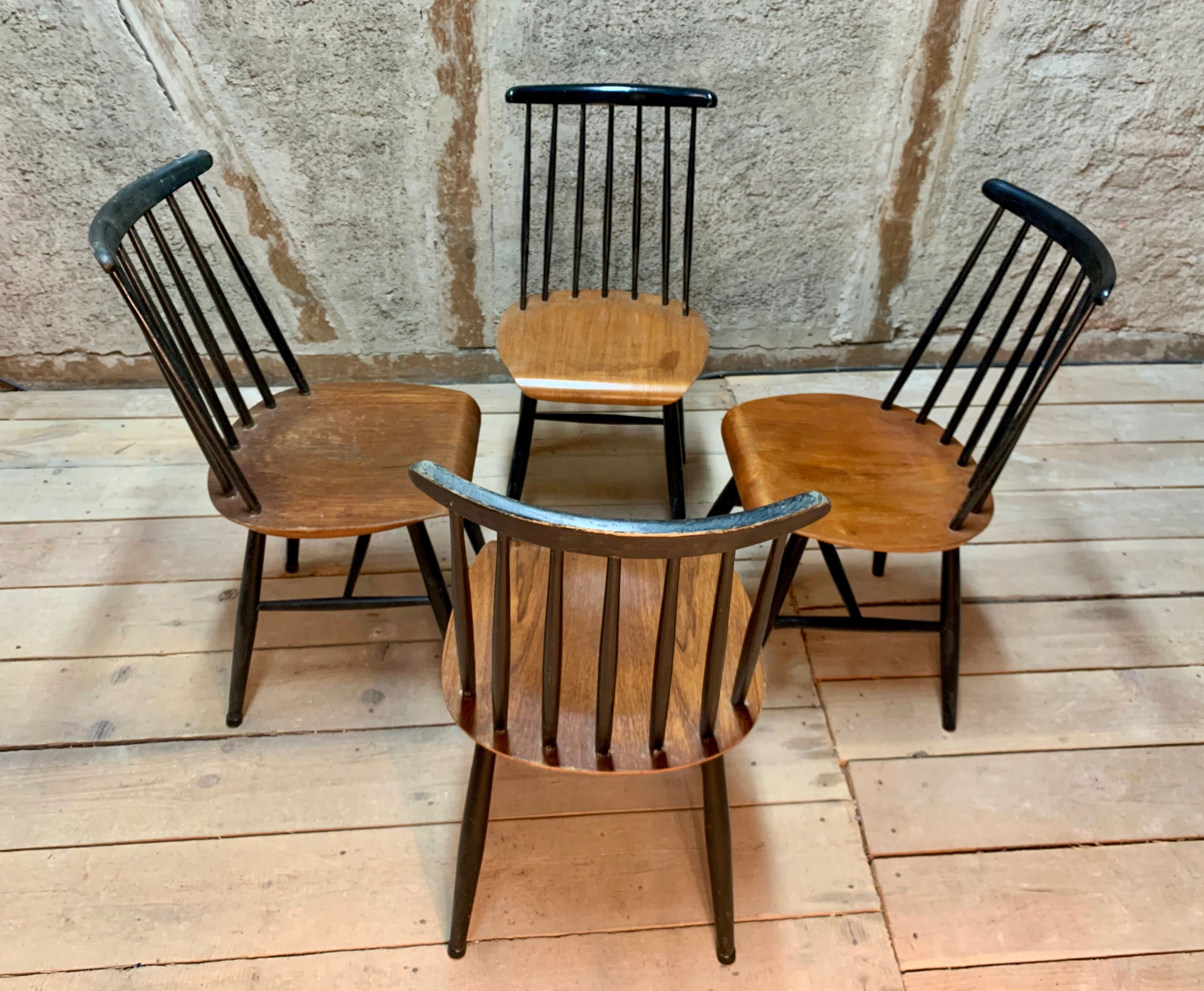 1950s set of 4 chairs