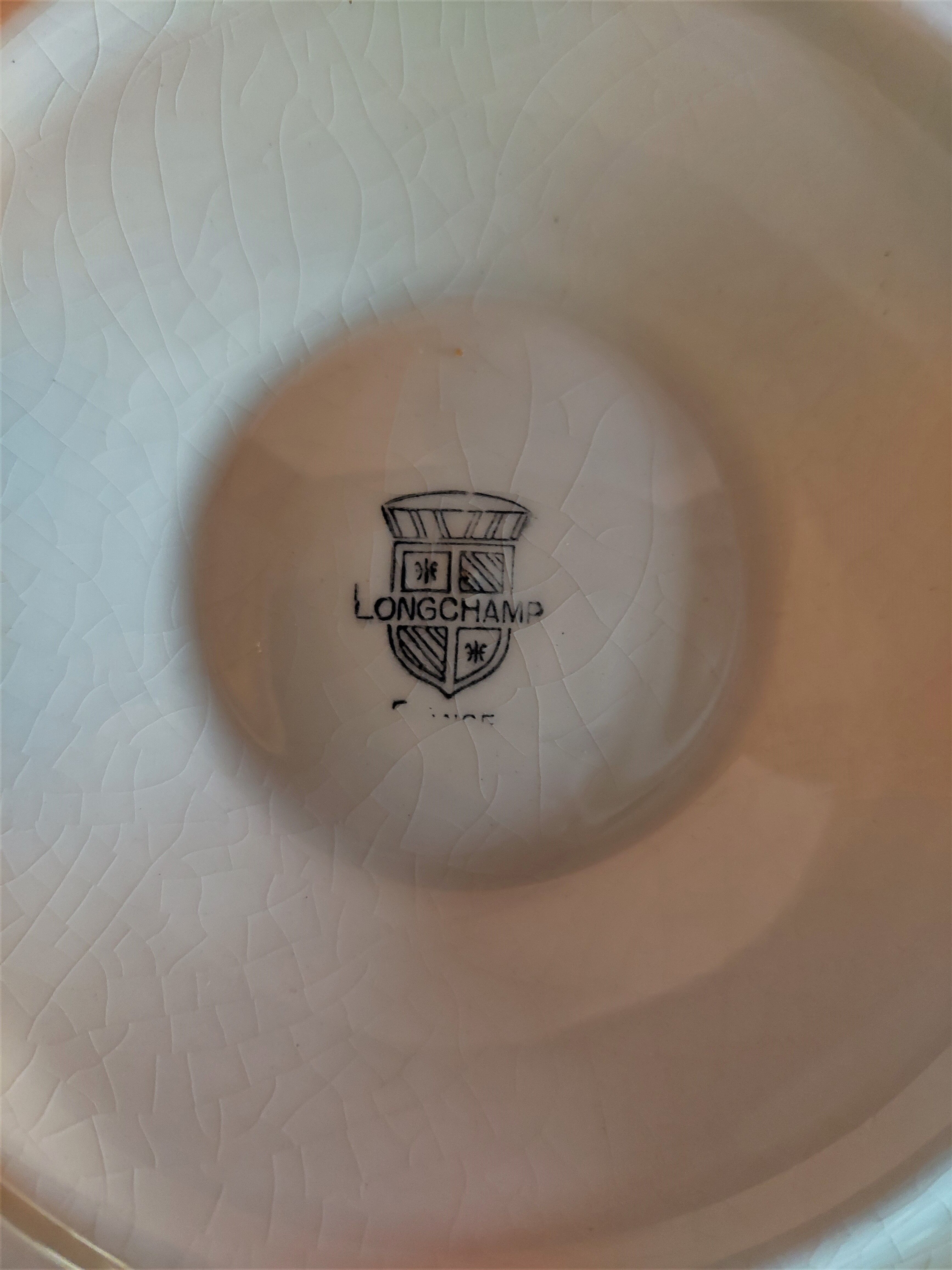 Oyster plate in white earthenware from Longchamp