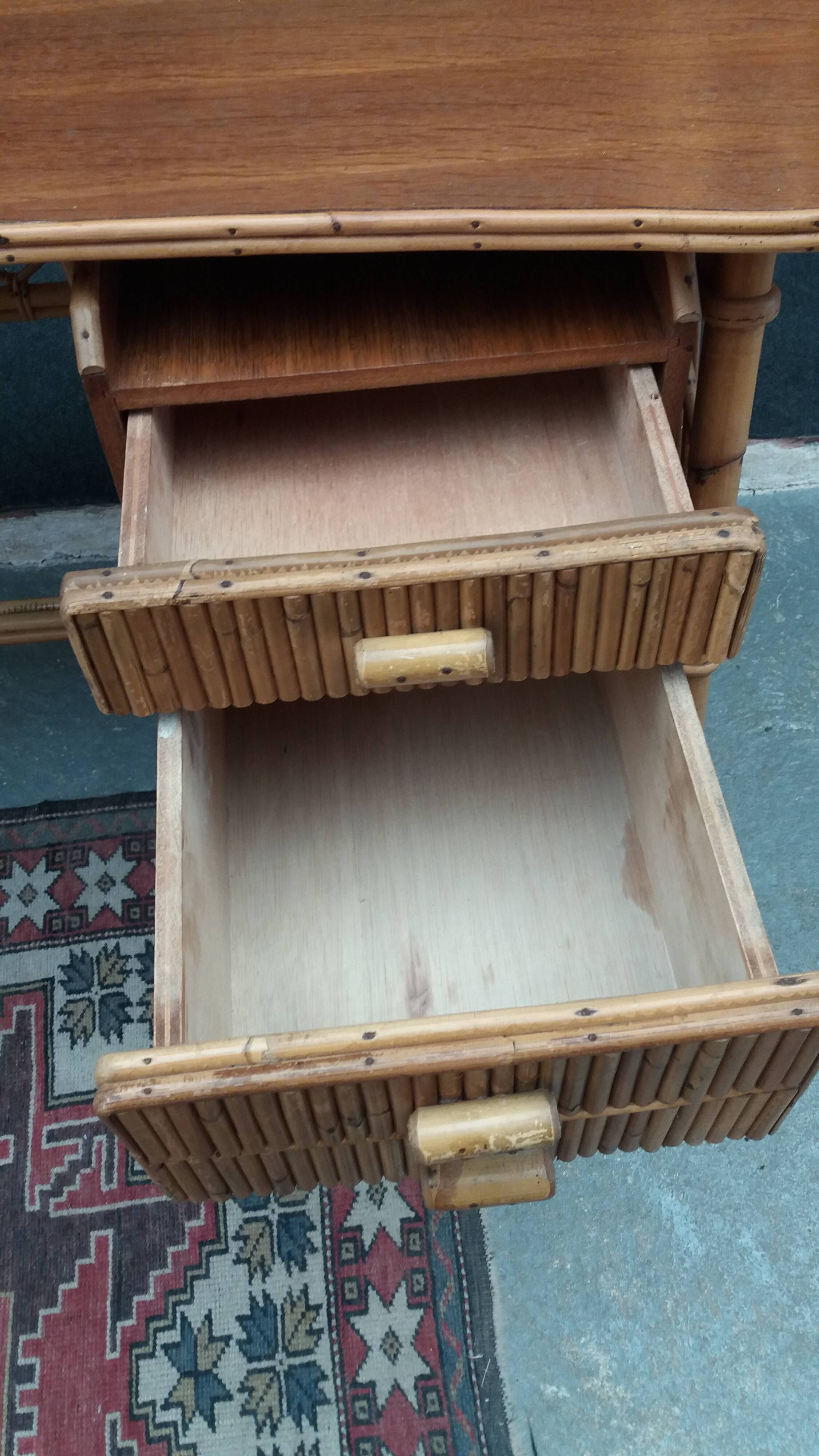 Rattan desk from the 1960s/1970s.