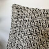 Black white beige cushion geometric patterns